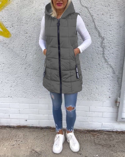 Melody | Sleeveless Padded Jacket with Zippered Hood