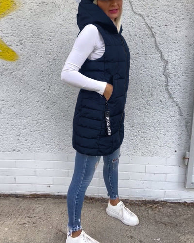 Melody | Sleeveless Padded Jacket with Zippered Hood