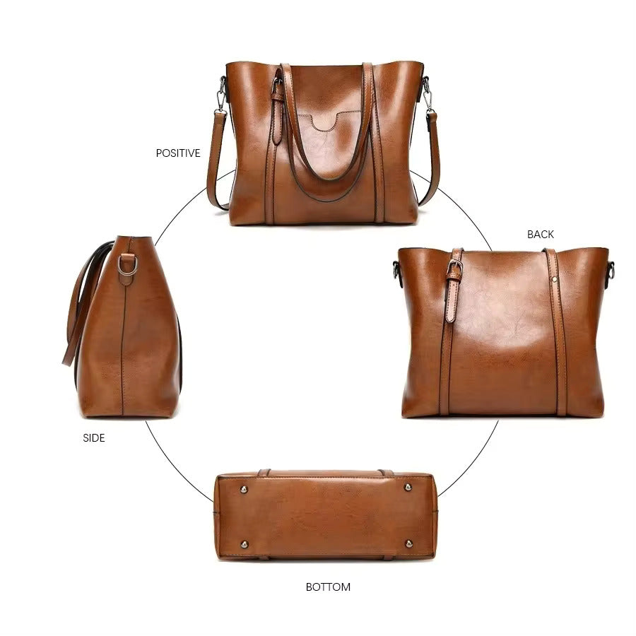 VICTORIA | LEATHER TOTE BAG