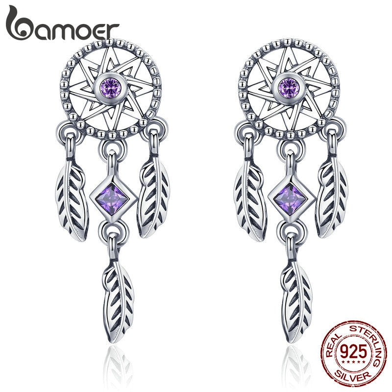 Dreamcatcher Amethyst Earrings