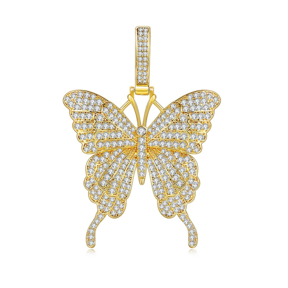 Butterfly Passion Tennis Necklace Gold