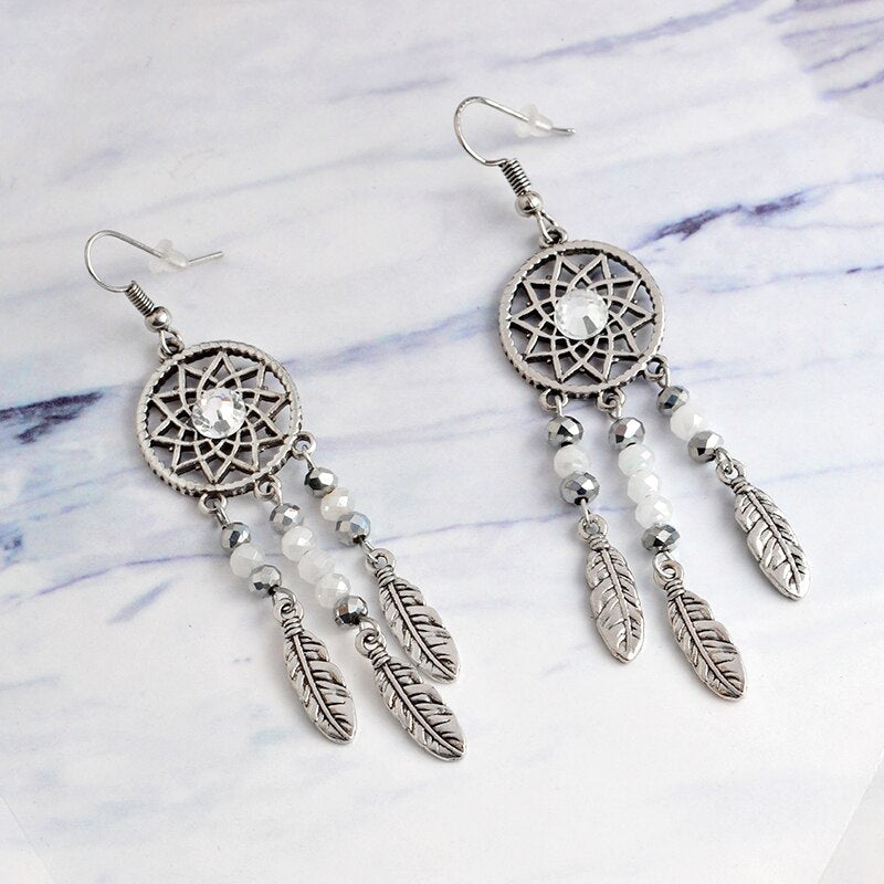 Dreamcatcher' Crystal Earrings