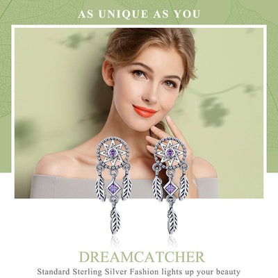 Dreamcatcher Amethyst Earrings