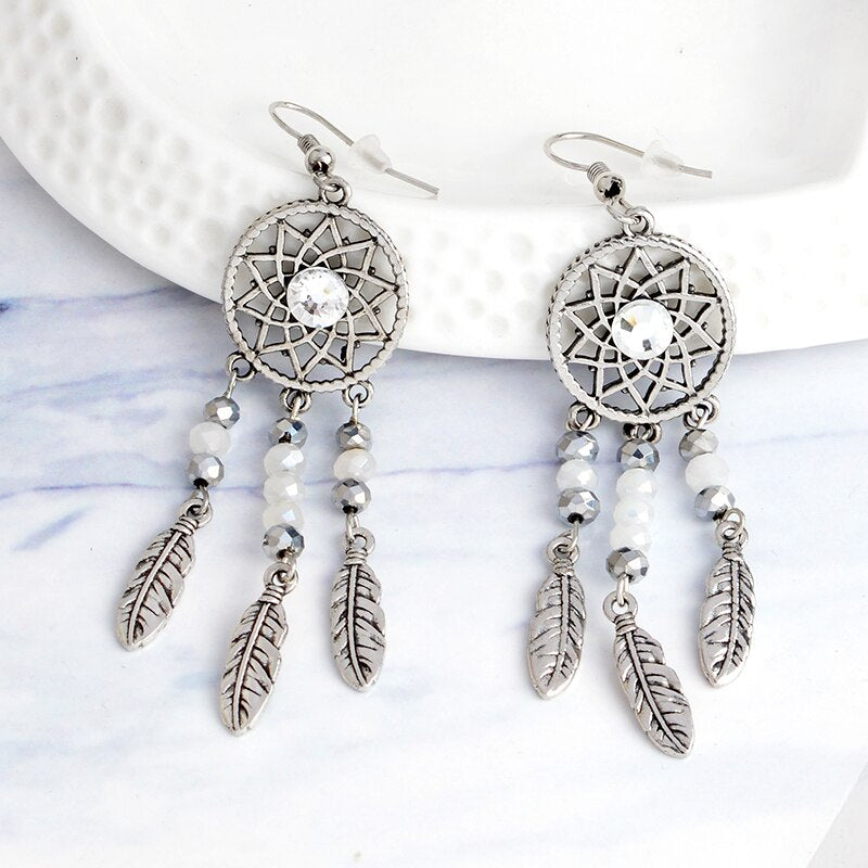 Dreamcatcher' Crystal Earrings