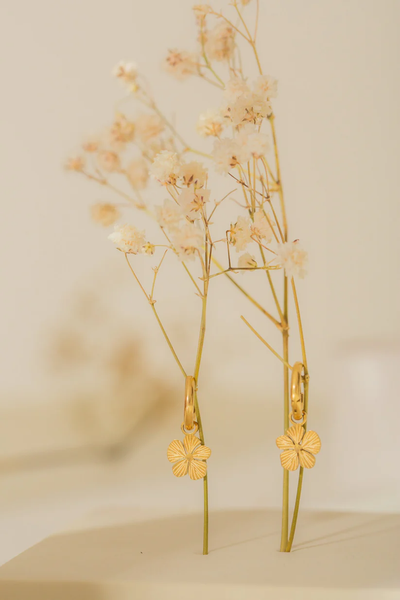 Mini Flower Hoop Earrings