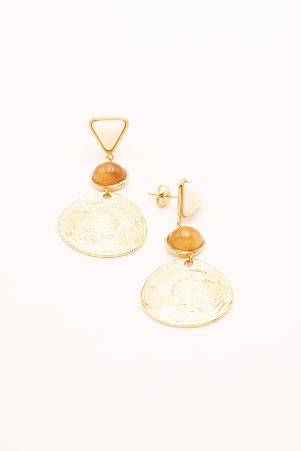 Ribbed Drop Earrings