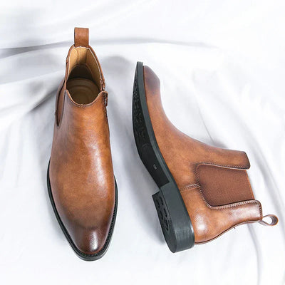 Cooper | Chelsea boots in leather with zipper