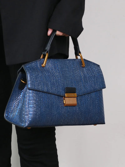 COCIO | Embossed Snake-Print Bag