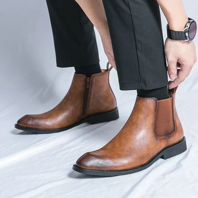 Cooper | Chelsea boots in leather with zipper