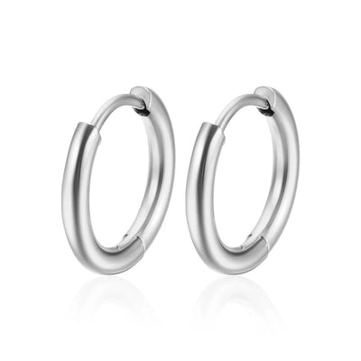 1 pair Titanium steel Small Hoops Ear Buckle Earrings for Women Crystal Cz Cartilage Helix Piercing Tragus Circle Jewelry