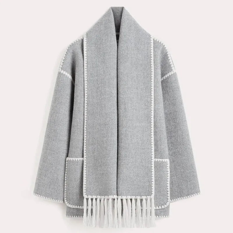 Leonie | Fringed Scarf Jacket