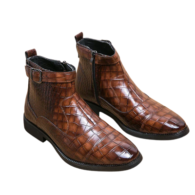 Baron | Leather boots with buckle