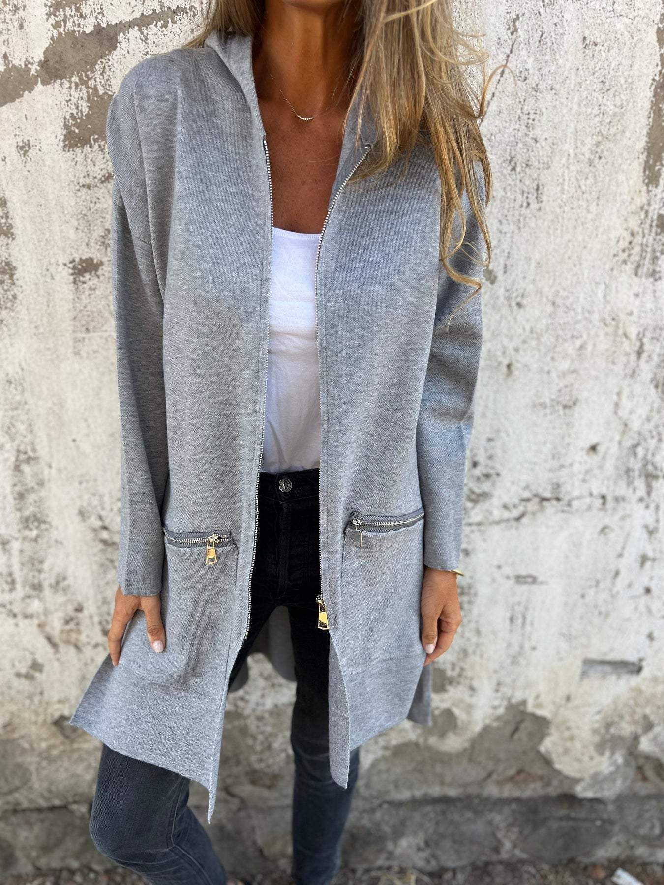 Amber™| Long Hooded Cardigan