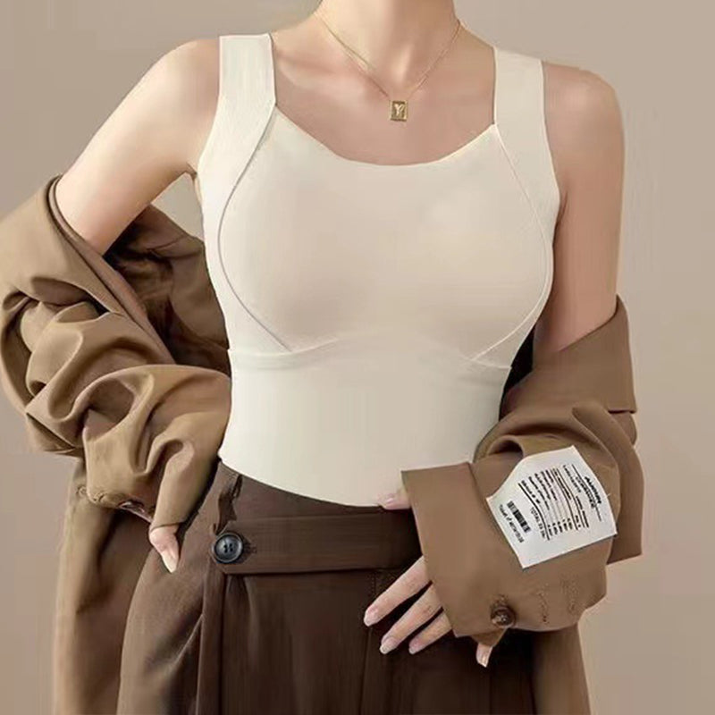 Thickened Warm Tank Top with Shelf Bra